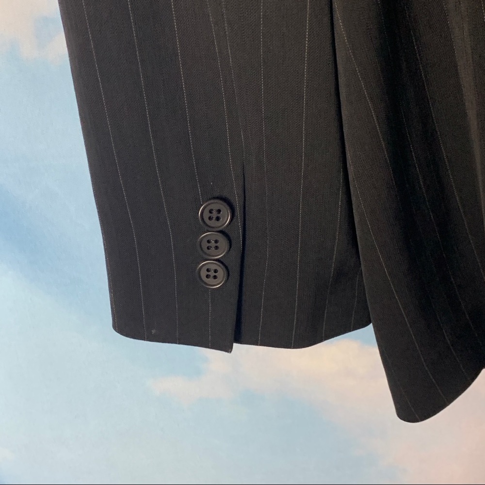 Emporio Armani- Black Jacket w/Pinstripes - Picture 8 of 10